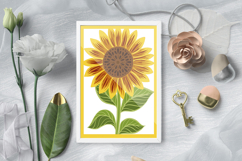 Sunflower layered paper SVG/ layered paper cut Product Image 2