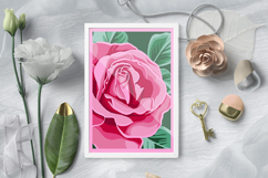 Shadow box roses paper cut / Paper cut roses Product Image 2