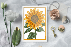 Sunflower multilayer postcard /3D Layered Sunflower Product Image 2