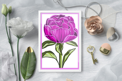 Beautiful peonies SVG/ Bouquet of peonies layered paprtcut Product Image 2