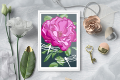 Flower and dragonfly layered paper cut / cricut machine Product Image 2