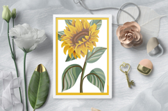 Sunflower layered papercut / sunflower paper cut 3D Product Image 2