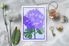 Blue Flower Layered papercut / Cricut flower 3d svg Product Image 2