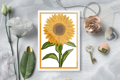 Sunflower layered paper cut/ layered paper cut SVG Product Image 2
