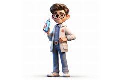 3D Character Child Boy Scientist with relevant environment Product Image 1