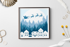 Christmas layered paper cut / christmas paper cutting svg Product Image 2