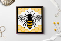 Bee and honey layered paper cut | Bee Honey laser Layered Product Image 2