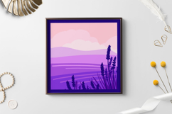Lavender Layered Paper cut / Lavender Shadow Box SVG Product Image 2