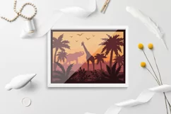Africa cricut SVG layered papercut / Africa layered paper Product Image 2