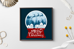 Layered papercut Christmas card / cut files SVG Product Image 2
