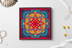 Mandala paper cutting / Mandala Papercut Shadowbox Template Product Image 2