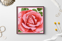 3D Red Rose SVG / Red Roses layered paper cut template Product Image 2