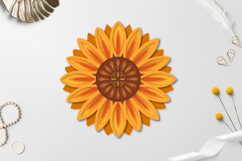 3D Sunflowers SVG / Paper Flower Product Image 2