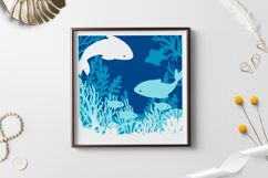 Layered paper cut sea / Layered paper cut sea SVG Product Image 2