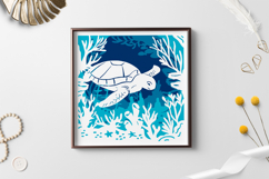 Layered paper cut sea / Layered paper cut sea SVG Product Image 2
