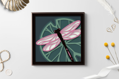 Dragonfly layered paper / Papercut Shadow Box Product Image 2