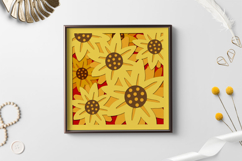 Sunflower multilayer postcard /3D Layered Sunflower Product Image 2