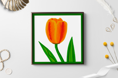 Tulipe layered paper cut / layered paper cut tulipe Product Image 2