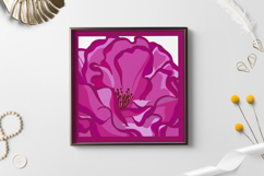 Flowers paper cutting SVG design/ layered papercut Product Image 2