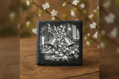 Ivy Bell Garland Christmas Laser Engraving PNG Product Image 2