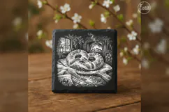 Salted Christmas Pretzel Winter Baking Engraving PNG Product Image 3