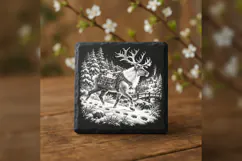 The Antlered Courier Christmas Laser Engraving PNG Product Image 3