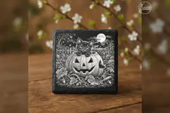 The Pumpkin Hideout Cute Spooky Halloween Engraving PNG Product Image 3