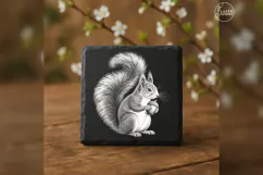 The Acorn Keeper Woodland Animal Laser Engraving PNG Product Image 1