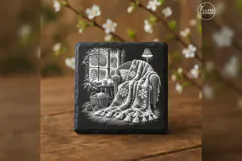 Snowflake Quilt Winter Christmas Laser Engraving PNG Product Image 3