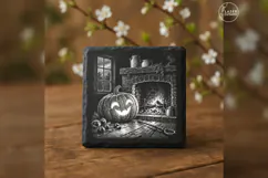 The Hearthside Smile Pumpkin Halloween Laser Engraving PNG Product Image 3