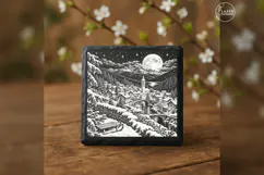 The Bellglass Overlook Christmas Village Laser Engraving PNG Product Image 3