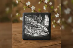 The Frosted Eucalyptus Workshop Laser Engraving PNG Product Image 2