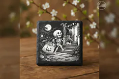 The Candy-Bag Bones Cute Spooky Halloween Engraving PNG Product Image 3