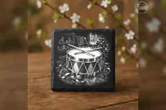 Christmas Parade Drum Laser Engraving PNG Product Image 2