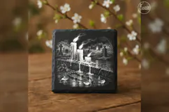 The Wax Offering Halloween Cemetery Engraving PNG Product Image 3