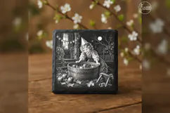 The Apple-Bobbing Party Vintage Halloween Laser Engraving PN Product Image 3