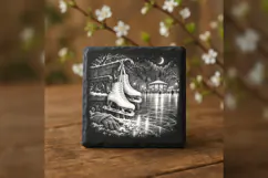Pavilion Skate Laces Winter Wonderland Laser Engraving PNG Product Image 2