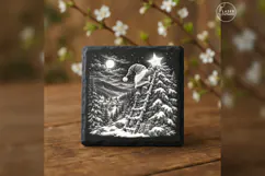 Star-Bearer Forest Tree Christmas Laser Engraving PNG Product Image 3