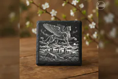 The Starbound Sphinx Gothic Celestial Laser Engraving PNG Product Image 3