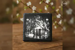 The Midnight Gift New Year Celebration Laser Engraving PNG Product Image 3