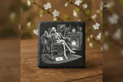 The Velvet Host Gothic Skeleton Laser Engraving PNG Product Image 1