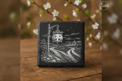 The Crossroads Lantern Vintage Halloween Laser Engraving PNG Product Image 3