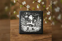 Bell of Midnight Santa Christmas Laser Engraving PNG Product Image 1