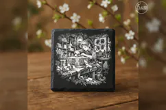 Elf Wrapping Bench Christmas Laser Engraving PNG Product Image 3