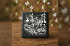 The Cinnamon Glass Teacup Winter Drink Laser Engraving PNG Product Image 3