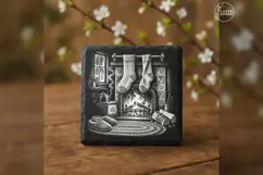 The Woolen Hearth Cozy Winter Christmas Laser Engraving PNG Product Image 3