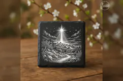 Star Above Bethlehem Holy Night Laser Engraving PNG Product Image 2