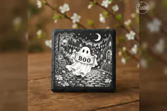 The BOO Banner Parade Cute Spooky Halloween Engraving PNG Product Image 3