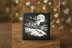 Moonridge Hart Reindeer Forest Christmas Laser PNG Product Image 3