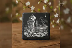 The Gatekeeper Grin Pumpkin Halloween Laser Engraving PNG Product Image 2
